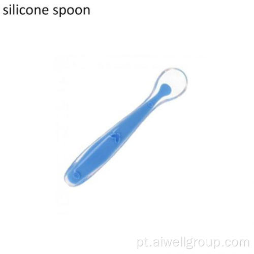 Treinamento de comida para bebê Silicone Feeding Spoon